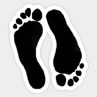 Barefoot Barefeet to save the planet Sticker